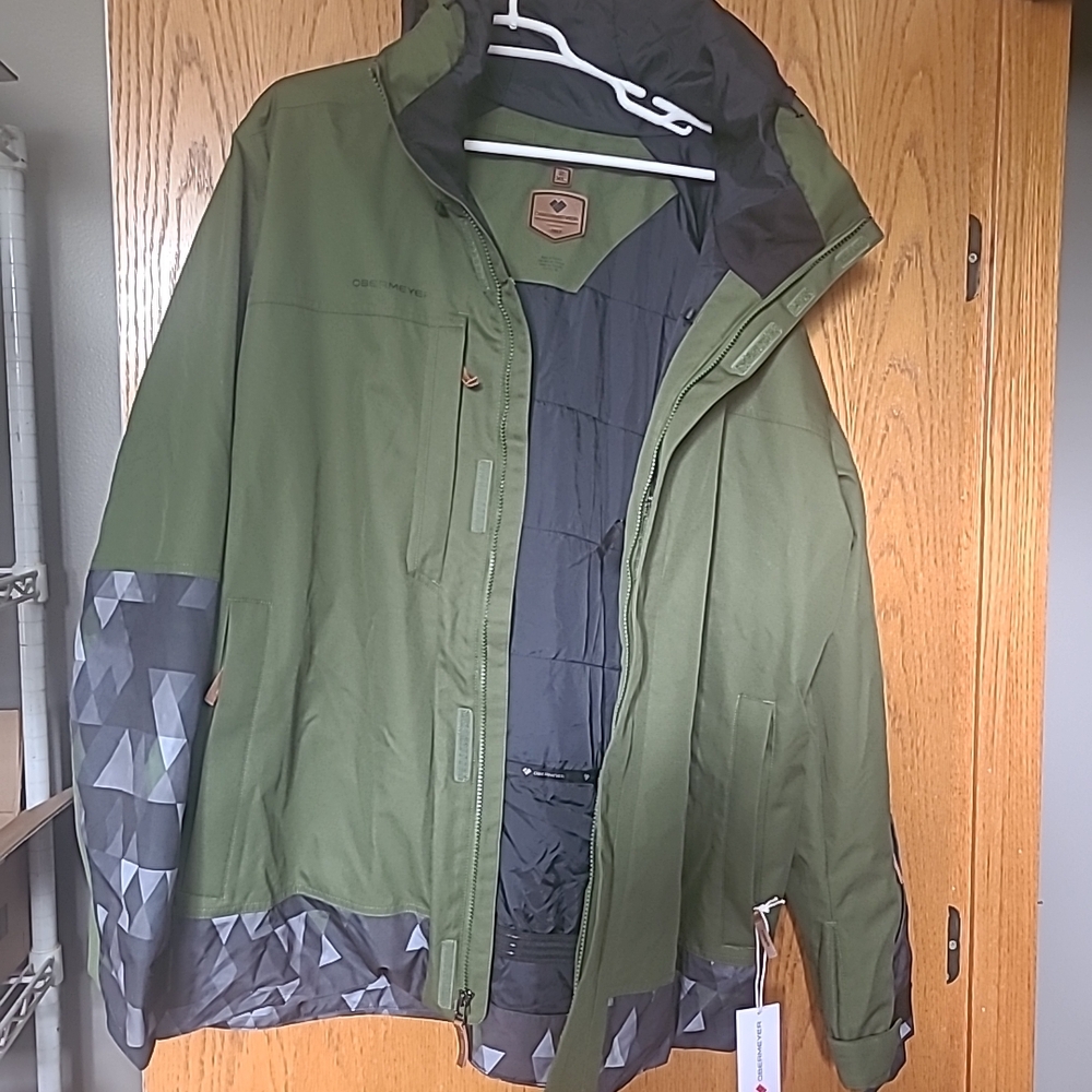 Obermeyer Men's Green and Gray Ski Jacket